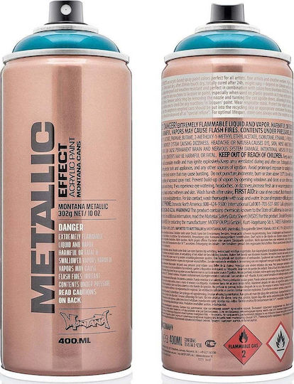 Montana Cans Σπρέι Βαφής Metallic Ακρυλικό με Μεταλλικό Εφέ Caribbean 400ml