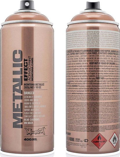 Montana Cans Σπρέι Βαφής Metallic Ακρυλικό με Μεταλλικό Εφέ Copper 400ml