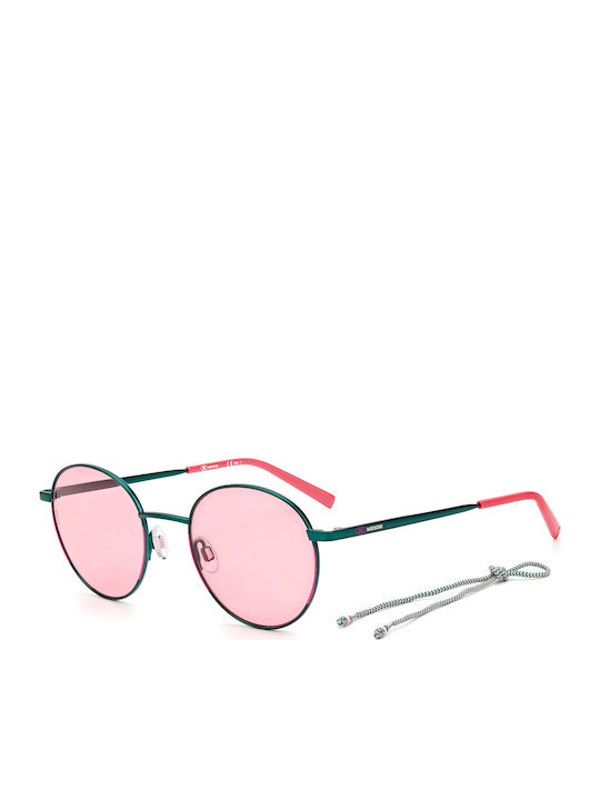 Missoni Women's Sunglasses with Green Metal Frame and Pink Lens MMI 0020/S IWB/U1