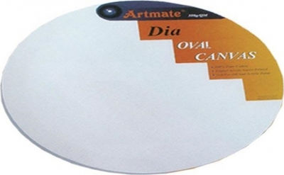 Artmate Leinwand auf Keilrahmen Weiß Oval 40x50cm 280gr/m²