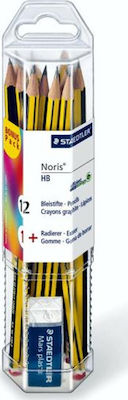 Staedtler Noris 120 Pencil HB Set with Eraser Yellow 12pcs