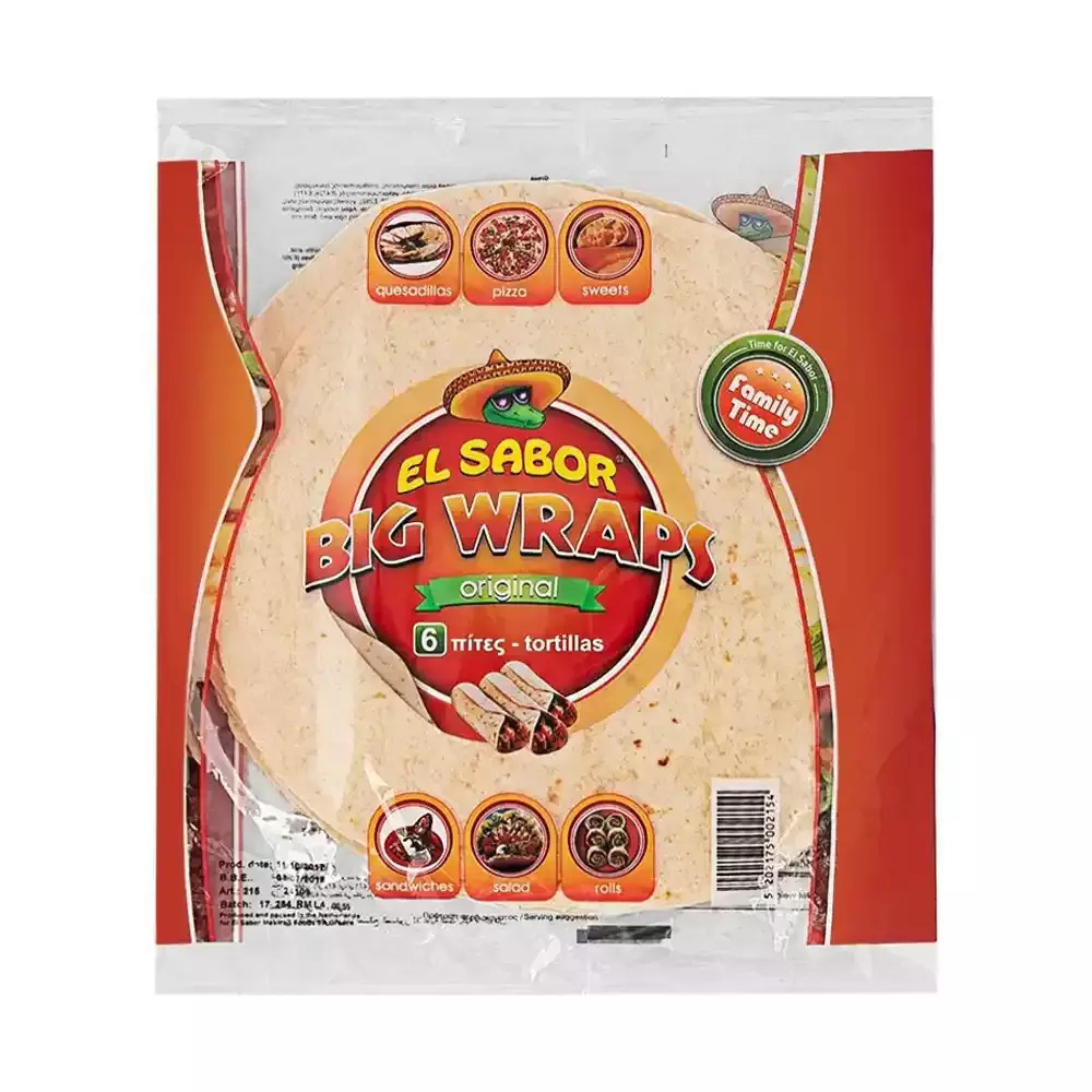 El Sabor Πίτες Wraps Tortillas 20cm 420gr 6τμχ Skroutz.gr