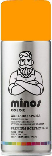 Minos Spray Spray Paint Acrylic with Shiny Effect Melon Yellow RAL 1028 400ml