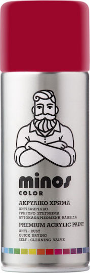 Minos Spray Spray Paint Acrylic with Shiny Effect Ruby Red RAL 3003 400ml