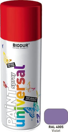 Biodur Spray Farbe Universal Acryl mit Glänzend Effekt Violett RAL 4005 400ml