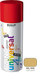 Biodur Sprühfarbe Universal Helles Gold RAL 3050 400ml