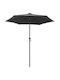 Round Aluminum Garden & Terrace Parasol Grey Diameter 2m