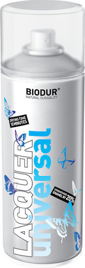 Biodur Spray Polnisch Lacquer Universal Acryl mit Matt Effekt Transparent 400ml