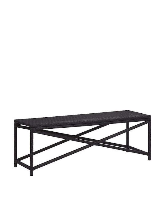 Παγκάκι Εξωτερικού Χώρου Rattan 120x40x43cm