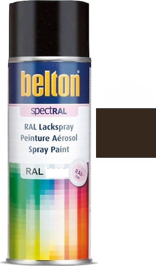 Belton Spray Paint spectRAL with Shiny Effect Sepia Brown RAL 8014 400ml