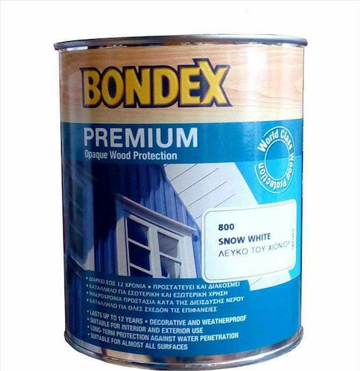 Bondex Premium Βερνίκι Εμποτισμού Νερού Οικολογικό Νερού Snow White Ματ 750ml