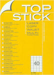 Topstick 4000 Self-Adhesive Rectangular A4 Labels 52.5x29.7mm
