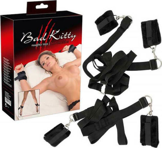 You2Toys Bad Kitty Bed Restraint Set Bed Restraint Set in Black Color 5pcs