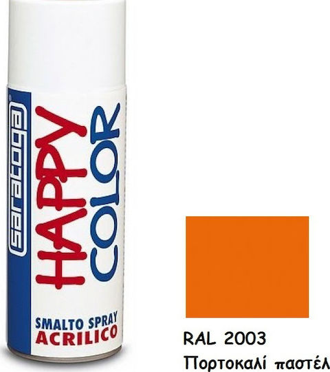 Saratoga Σπρέι Βαφής Happy Acrylic Pastel Orange RAL 2003 400ml
