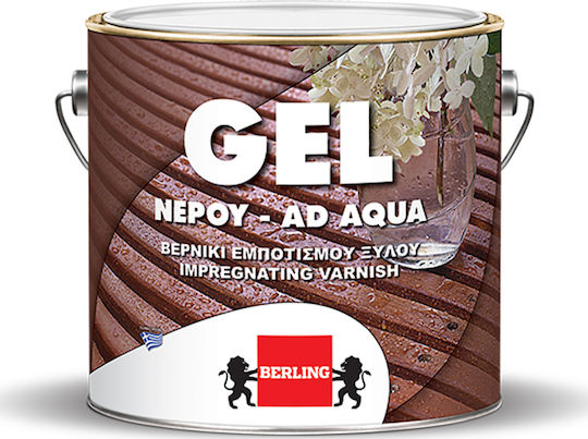 Berling Gel Ad Aqua Impregnation Varnish Water Teak Light Satin 2.5lt