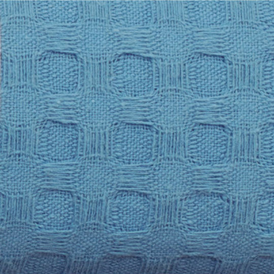 Borea Anesis Pique Blanket Single with Fringes 160x270cm Petrol Blue