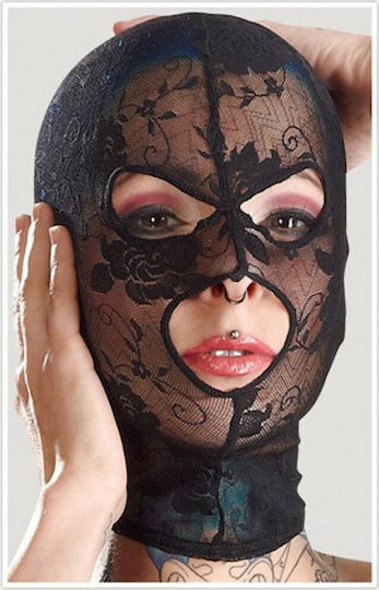 You2Toys Bad Kitty Head Mask Black Lace BDSM Mask in Black Color