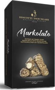 Biscotti Tsoungari Бисквити Markolato Пураки С пълнеж Тахини 1бр 170гр