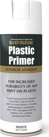 Rust-Oleum Спрей Грунд Plastic Primer с Мат Ефект Бял 400мл