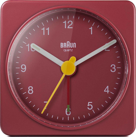 Braun BC 02 R Ceas De Masă Silentios Cu Indicatori Cu Ceas Deșteptător Burgundy 67081