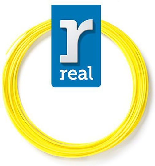 Real Filament Real PLA 3D Printer Filament 1.75mm Yellow 0.0035kg