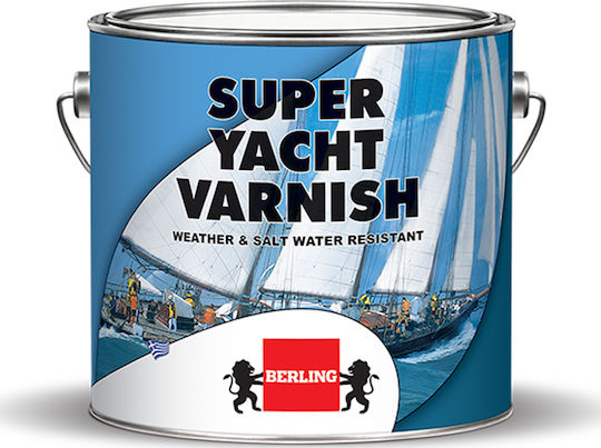 Berling Super Yacht Varnish Βερνίκι Επιφάνειας Διαλύτου Άχρωμο Σατινέ 750ml