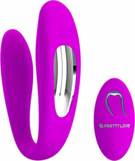 Pretty Love Letitia Vibrator for Couples with Remote Control 10cm Purple