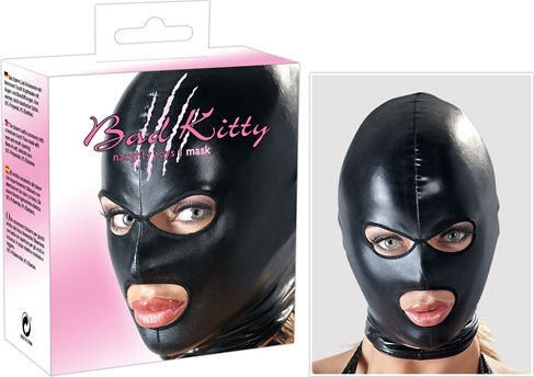 You2Toys Bad Kitty Head Mask Eyes & Mouth BDSM Μάσκα σε Μαύρο Χρώμα