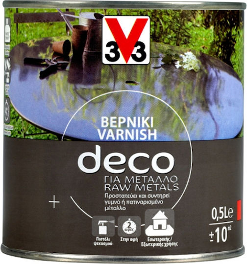 V33 Deco Βερνίκι Επιφάνειας Διαλύτου Άχρωμο Ματ 500ml