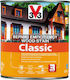 V33 Classic Woodstain Βερνίκι Εμποτισμού Διαλύτου 04 Δρυς Σατινέ 750ml