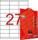 Typotrust 675 Self-Adhesive Rectangular A4 Labels 70x32.12mm