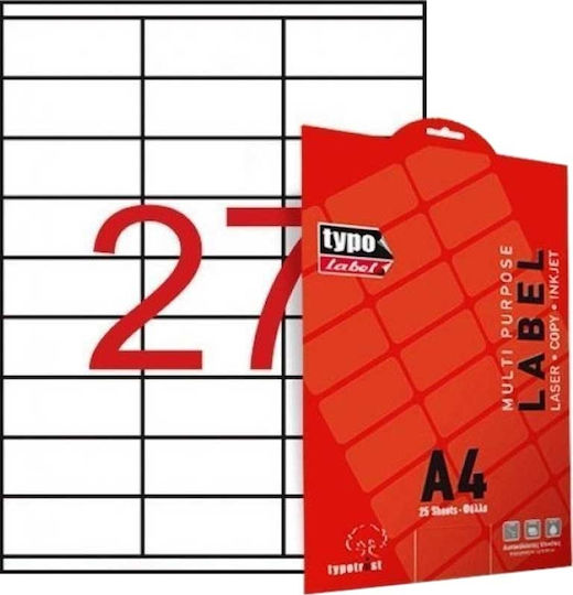 Typotrust 675 Self-Adhesive Rectangular A4 Labels 70x32.12mm
