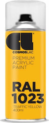 Cosmos Lac Σπρέι Βαφής Premium Acrylic Traffic Yellow RAL 1023 400ml