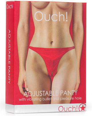 Shots Ouch Adjustable Panty Vibrator Bullet OU069RED Red