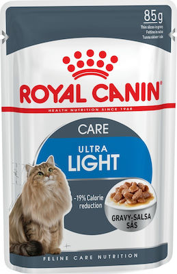 Royal Canin Ultra Light Nasses Katzenfutter für Katze in Beutel mit Huhn 85gr 2605010