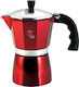 Berlinger Haus Stovetop Espresso Pot 9 Cups Red