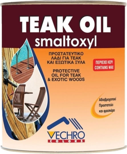 Vechro Smaltoxyl Teak Oil Άχρωμο Ελαφρώς Σατινέ 2.5lt