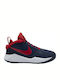 Team Hustle D 9 GS Kids Sports Shoes Basketball with Laces Midnight Navy University Red White