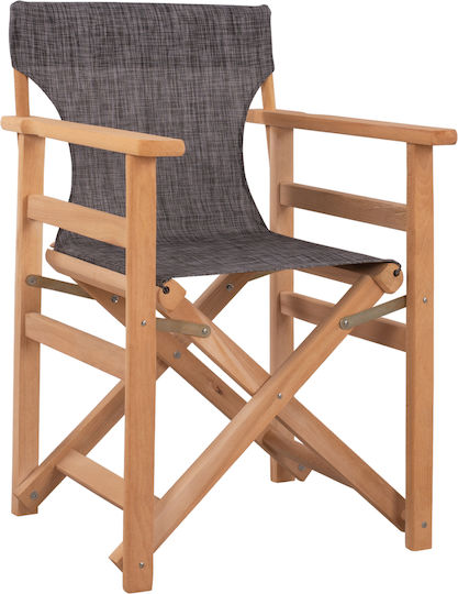 Καρέκλα Σκηνοθέτη Ξύλινη Λήμνος Γκρί 57x54x88.5εκ.