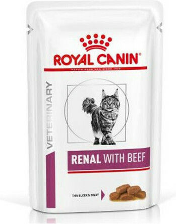 Royal Canin Renal Wet Food for Adult Cats in Pouches with Calf 12x85gr