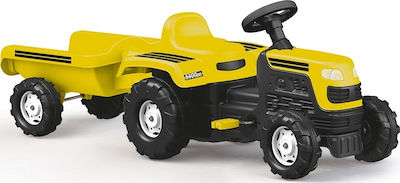 Kids Foot-to-Floor Ride On Tractor with Trailer & Pedal Yellow