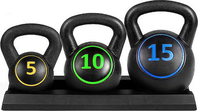 Kettlebell από PVC 13.5kg Negru