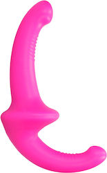 Shots Ouch Strapless Strapon Silicone cu Dublu Dildo 22cm în Culoare Roz