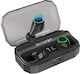 BlitzWolf BW-FYE3S In-ear Bluetooth Handsfree Ακουστικά με Θήκη Φόρτισης Μαύρα