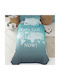 Beauty Home Kids Quilt Set Single with Pillowcase World Travel Green 160x240cm
