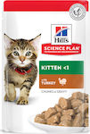 Hill's Science Plan Kitten Nasses Katzenfutter für Katze in Beutel mit Türkei 85gr