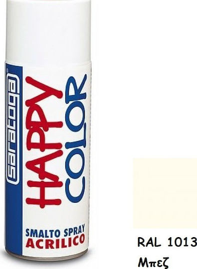 Saratoga Spray Vopsea Happy Acrylic Oyster White RAL 1013 400ml