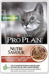 Purina Pro Plan Sterilised Nutri Savour Nasses Katzenfutter für Katze in Beutel mit Rindfleisch 85gr