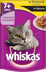 Whiskas 7+ Nasses Katzenfutter für Katze in Beutel mit Huhn 100gr