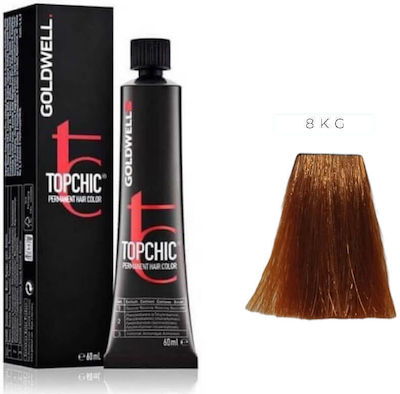 Goldwell Topchic Permanent Hair Color 8KG Χάλκινο Χρυσό Ανοικτό